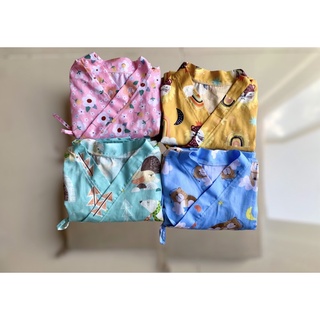 Bộ Yukata dài tay chất Thô lụa cho bé