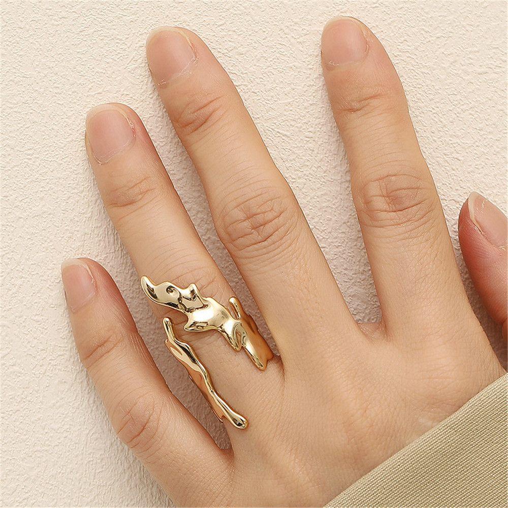 Nhẫn Kim Loại Hình Ngọn Lửa Độc Đáo