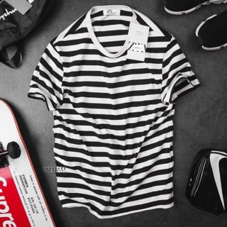 Áo thun cổ tròn sọc Zara