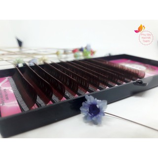 Mi nâu hàn quốc cong c cc d hộp mix 8 đến 13mm