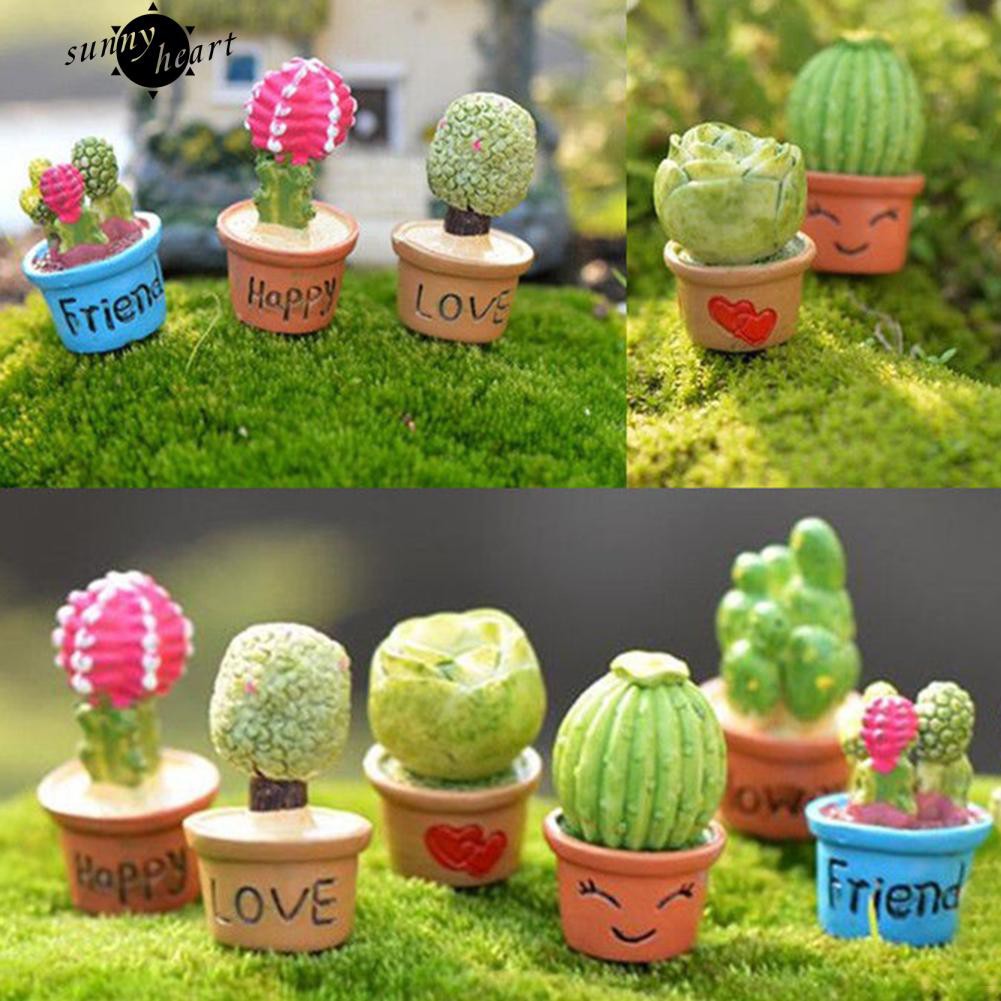 Chậu cây giả mini bằng nhựa dùng trang trí nhà búp bê/ tiểu cảnh