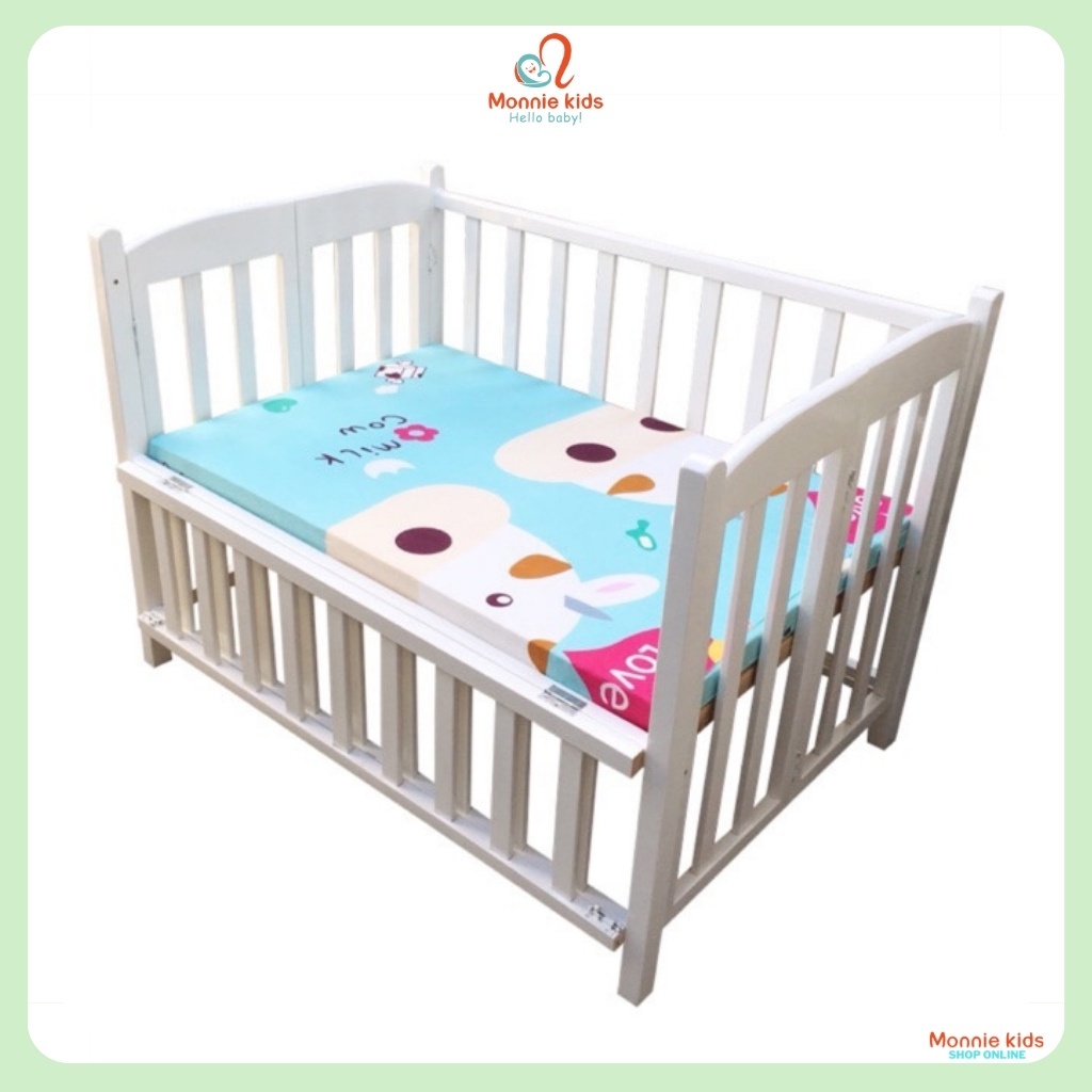 Đệm cũi cotton cho bé 70X110cm - 80X120cm, nệm cũi cao cấp cho trẻ - Monnie Kids