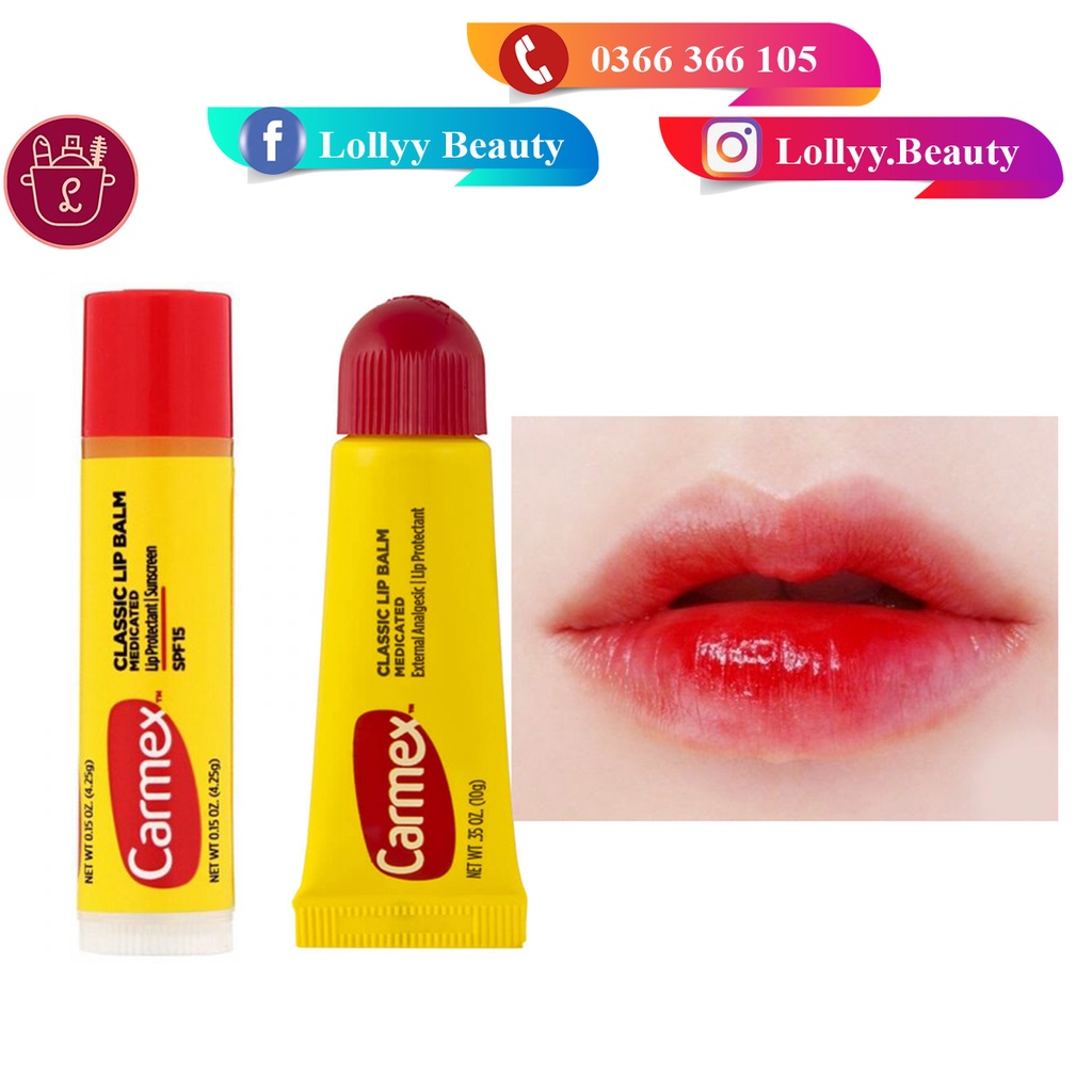 Son dưỡng môi chống nắng CARMEX classic lip balm SPF15