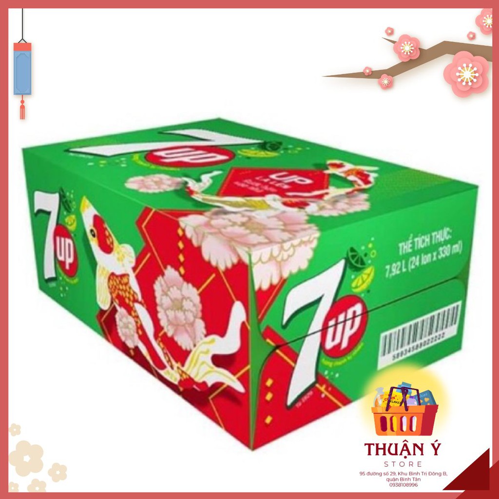 [HÀNG CHÍNH HÃNG]🌸 ) Thùng 24 lon 7up  (330ml x 24 lon) 🌸