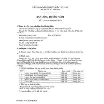 [Trà tiểu đường N9] Trà thảo mộc Siberian Baikal tea collection Herbal tea N9 - 30 gói - Date T1/2023