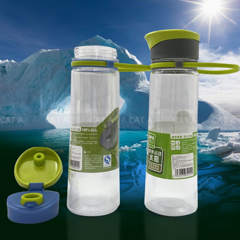 [500ml - 1783] Bình đựng nước bằng Nhựa BPA FREE MIGO Cao cấp  - An toàn, trong suốt, có rây lọc, quai