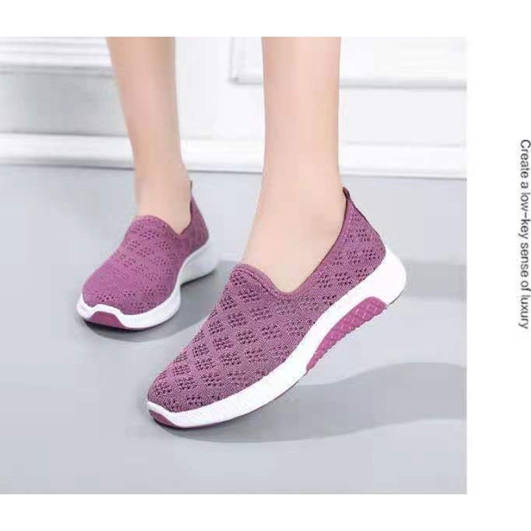 Giày Lưới Nữ Đế Bằng Thoáng Khí Siêu Êm Chân QA830