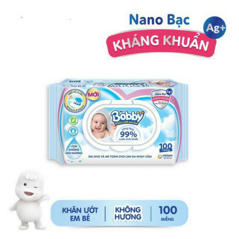 Khăn ướt Bobby 100tờ