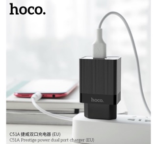 Củ sạc nhanh 2 cổng usb 3.4A Hoco C51a.