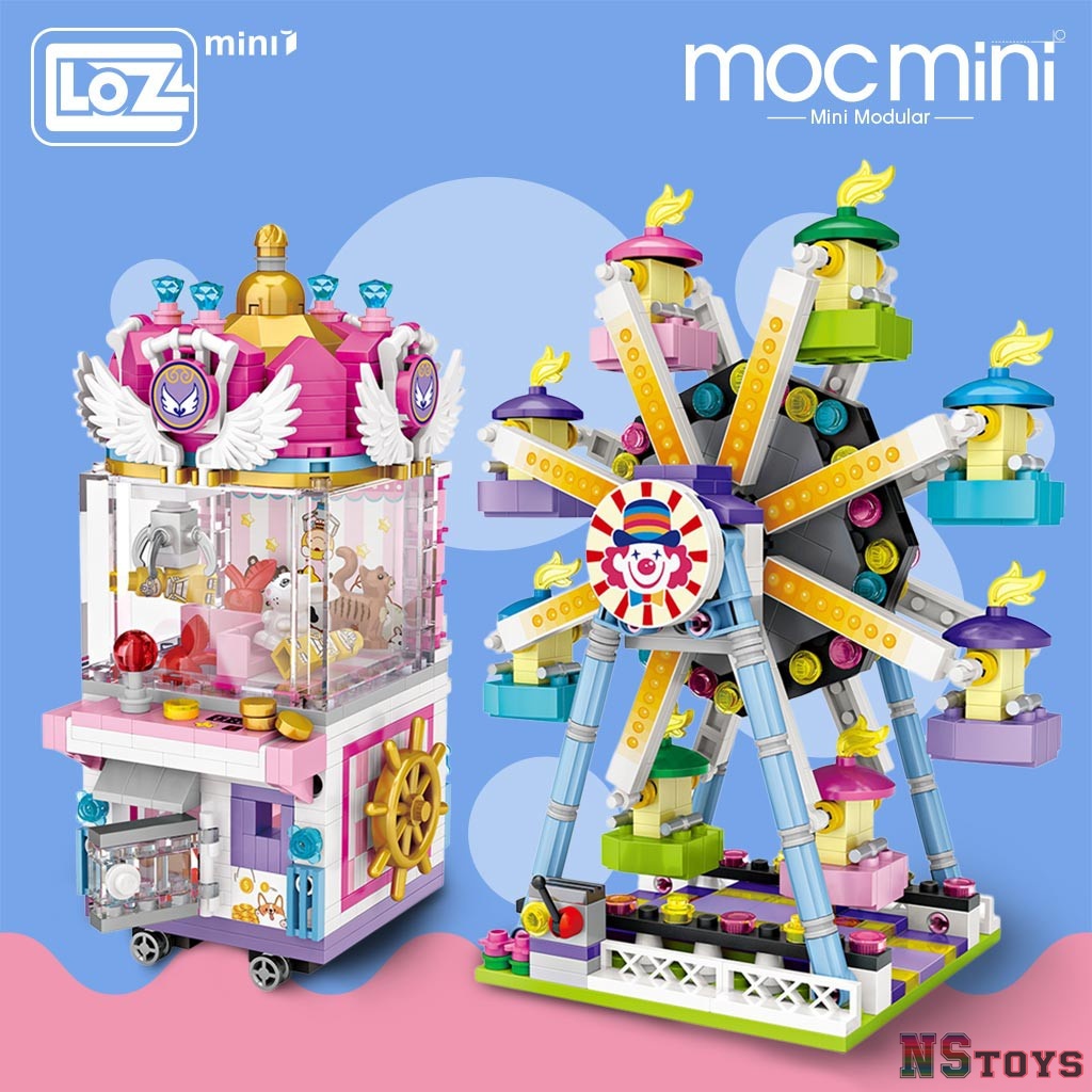 loz block toys Bộ Đồ Chơi Mini Dạng Xoay Công Viên Giải Nén Công Viên Cho Trẻ Em minecraft Building model