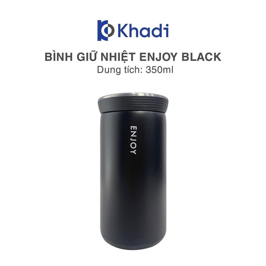 Bình Giữ Nhiệt Enjoy 350ml, Ly Giữ Nhiệt Chất Liệu Inox 304 An Toàn, Bình Đựng Nước Có Lọc Trà Khadi.gift