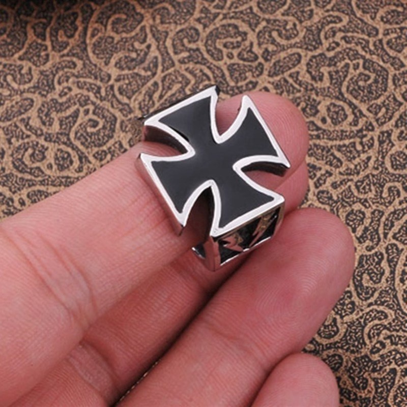 Nhẫn Thép Không Gỉ 316L Màu Đen Phong Cách Gothic Retro Thời Trang
