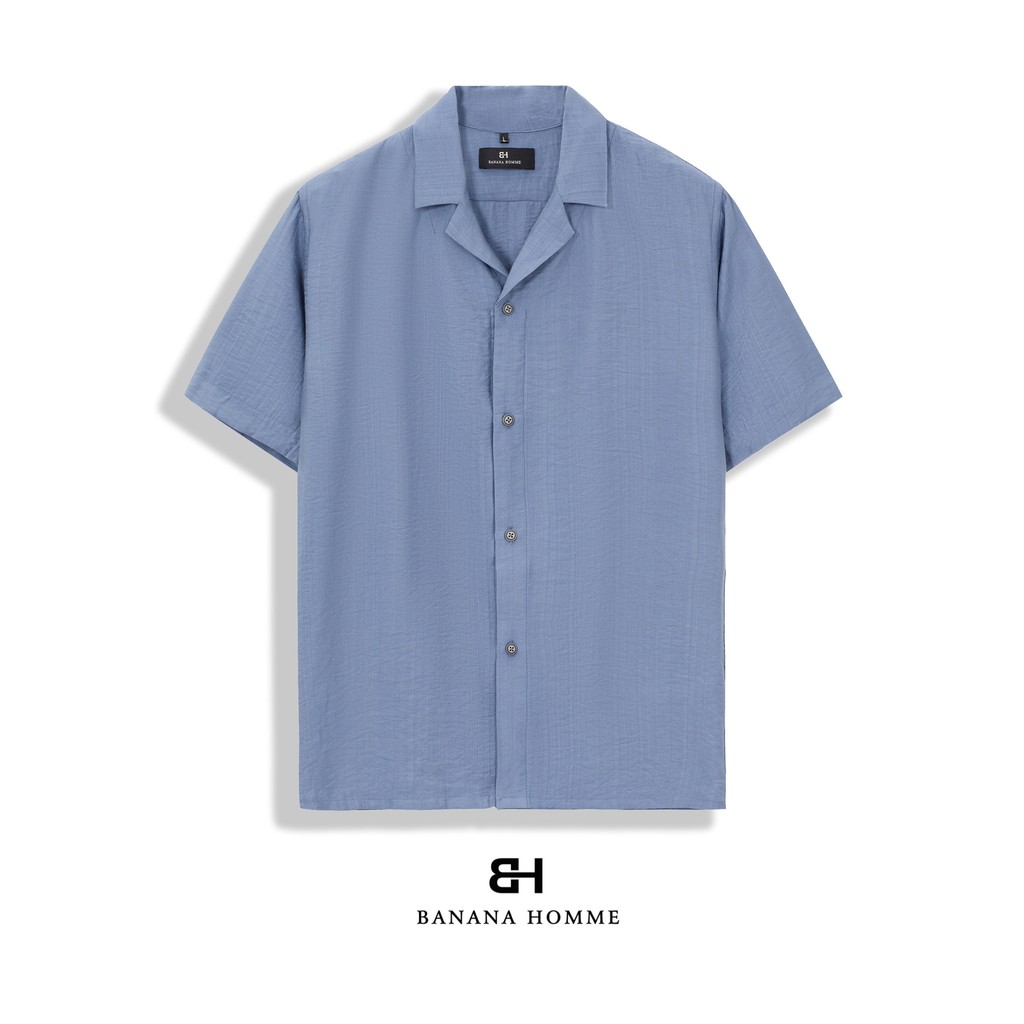 Áo Sơ Mi Nam Trơn Cộc Tay BANANA HOMME Chất vải Linen thoáng mát, không nhăn, Cao Cấp 2021 | BigBuy360 - bigbuy360.vn
