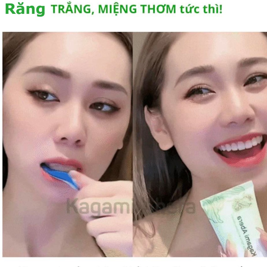 Men Trắng Răng Kagami Abera Đánh bay hết các vết ố vàng, mảng bám trên răng
