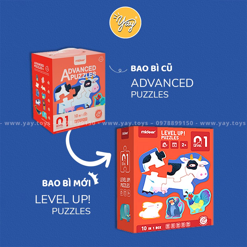 [18 THÁNG - 7 TUỔI] Bộ Xếp Hình Nâng Cao Advanced Puzzle 7 Cấp Độ - MIDEER