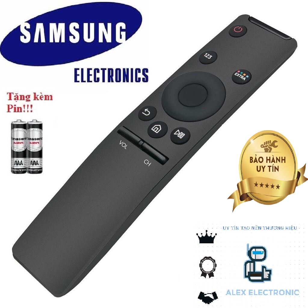 REMOTE ĐIỀU KHIỂN TIVI SAMSUNG 4K SMART CONG (LƯNG ĐEN-KHÔNG VOICE-GIÁ THƠM)-Điện tử Alex-tặng kèm pin