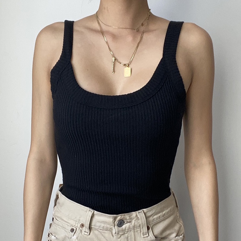 Jumpsuit Sát Nách Màu Trơn Thiết Kế Hở Lưng Quyến Rũ