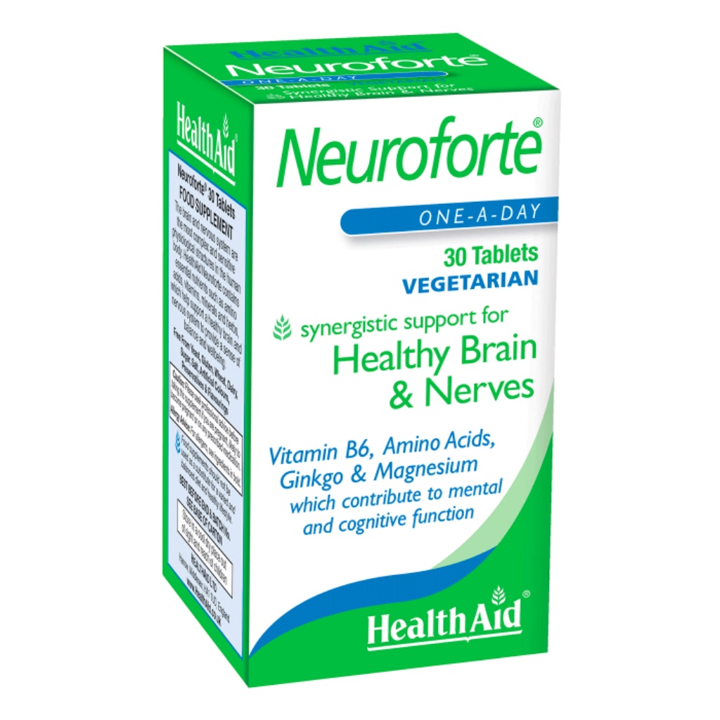 Viên Uống Bổ Não HealthAid Neuroforte Giúp Tăng Tuần Hoàn Máu Não, Cải Thiện Trí Nhớ