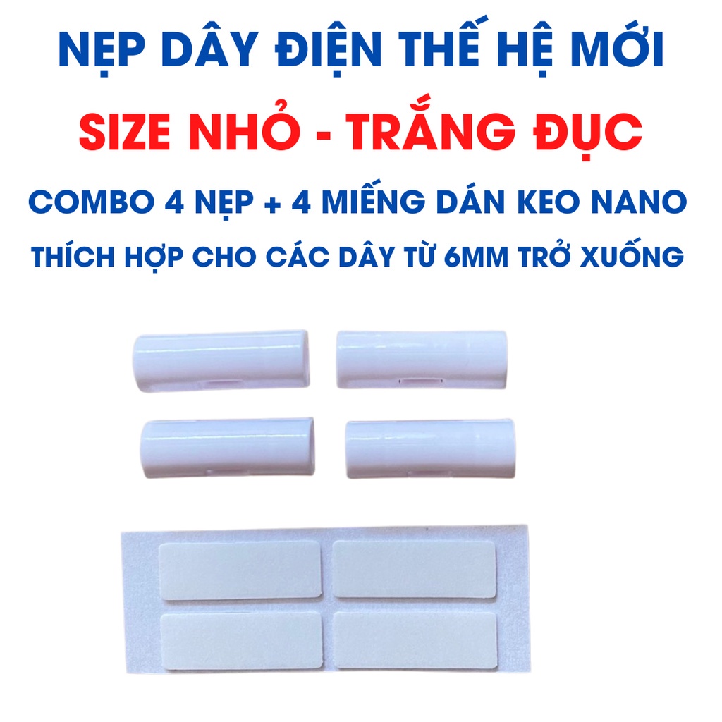 Combo 20 Nẹp Dây Điện Dán Tường Siêu Dính ,Kẹp Dây Điện Cố Định Và Giữ Dây Điện Siêu Tốc An Toàn