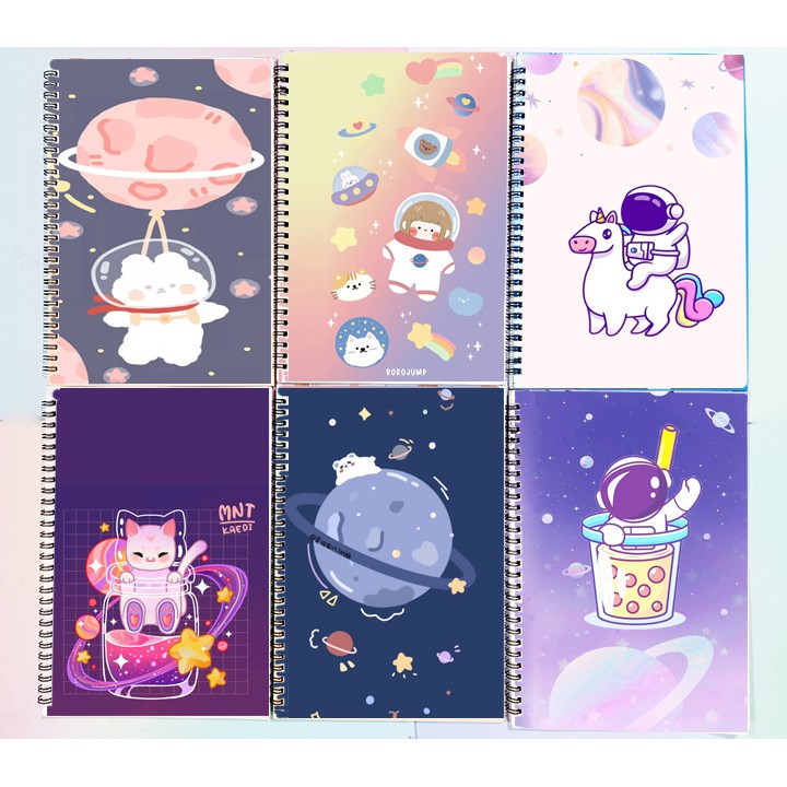 Sổ lò xo phi hành gia astronaut SLI25 60 trang 17x25cm kaws