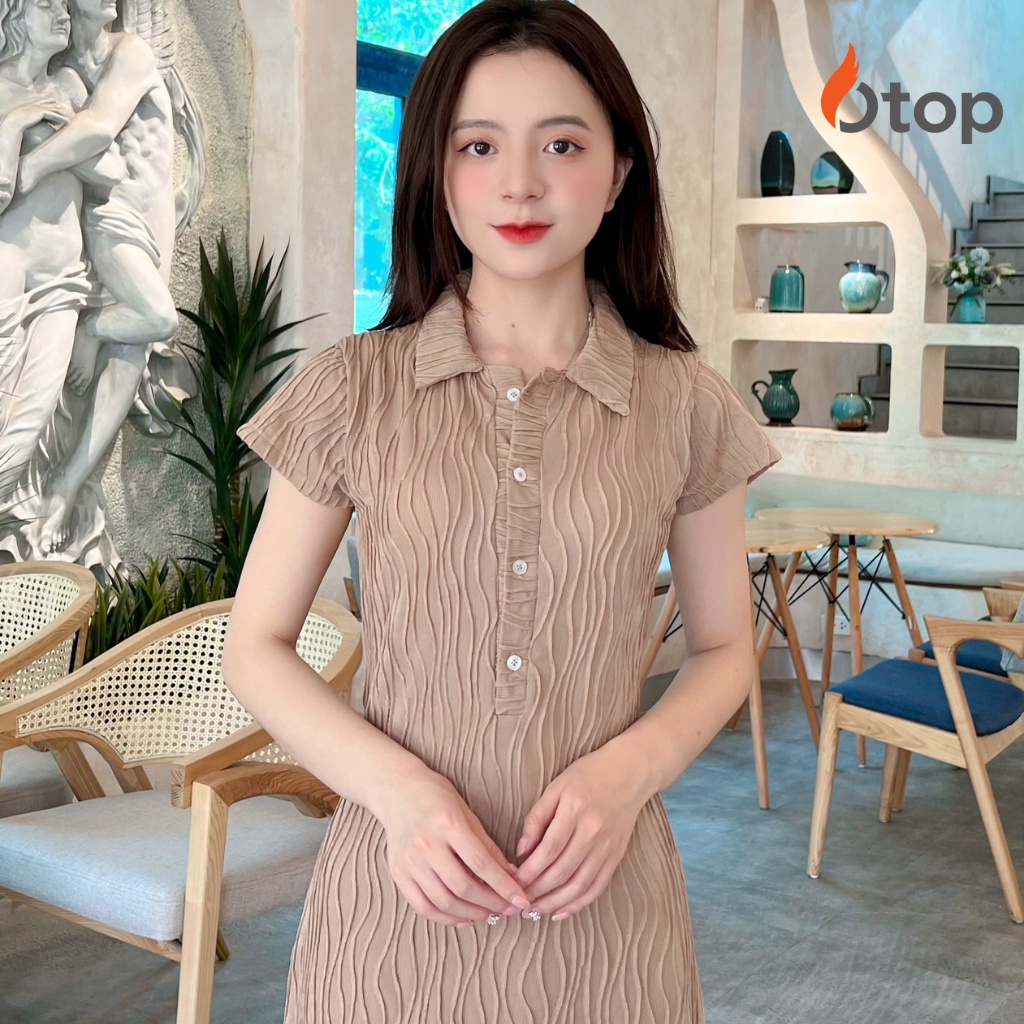 Váy Polo Nhăn Xốp dáng dài có lót trong MUỐI Vaypolonhanxop P0/K34