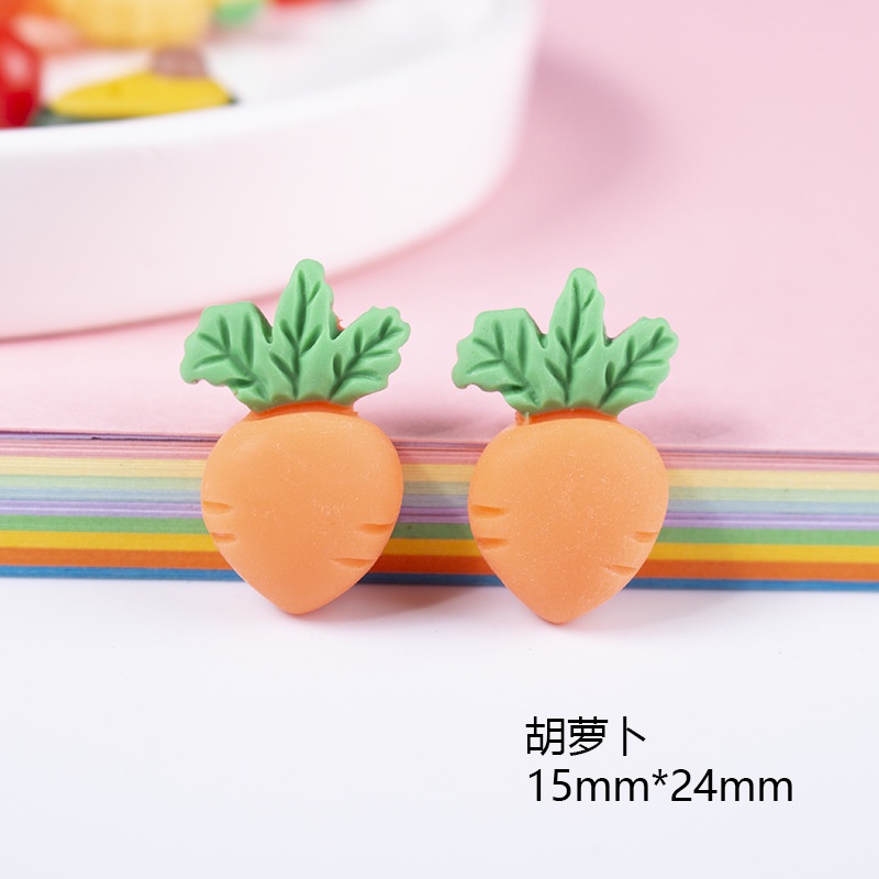 Set 10 Trái Cây Hoạt Hình Nhiều Màu Sắc Bằng Nhựa Resin Dễ Thương Xinh Xắn