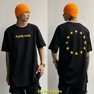 Áo thun stee palaces * faces star yellow unisex