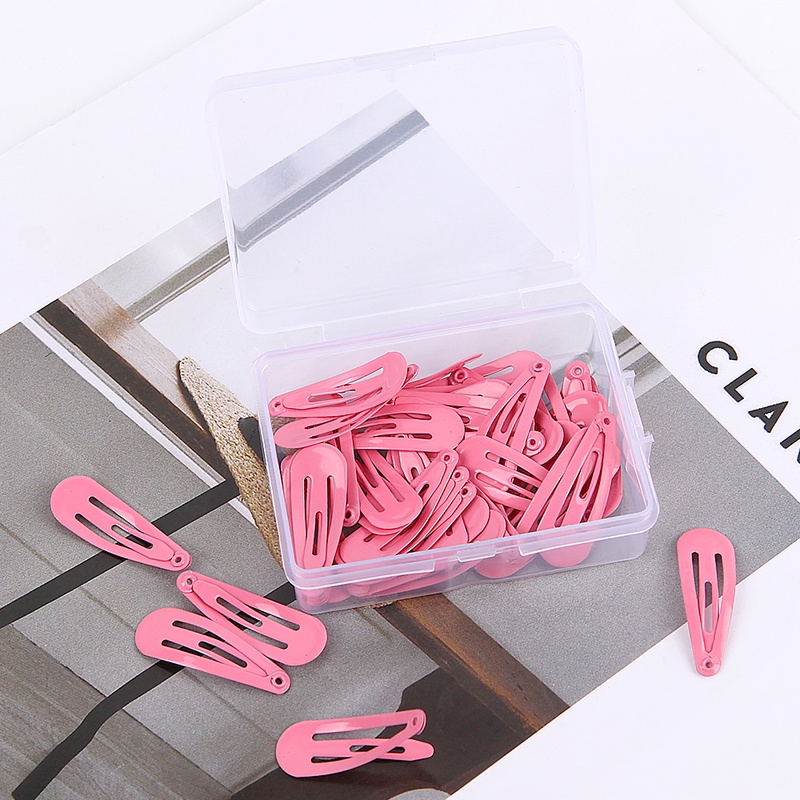 Set 50 Kẹp Tóc 3cm Nhiều Màu Sắc Đơn Giản Cho Bé Gái