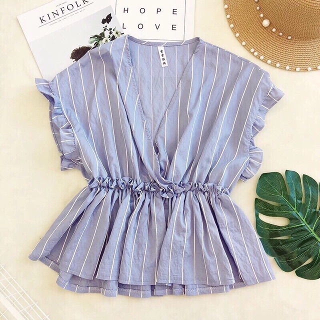 Áo PEBLUM SỌC NHÉN BÈO SIÊU BÁNH BÈO