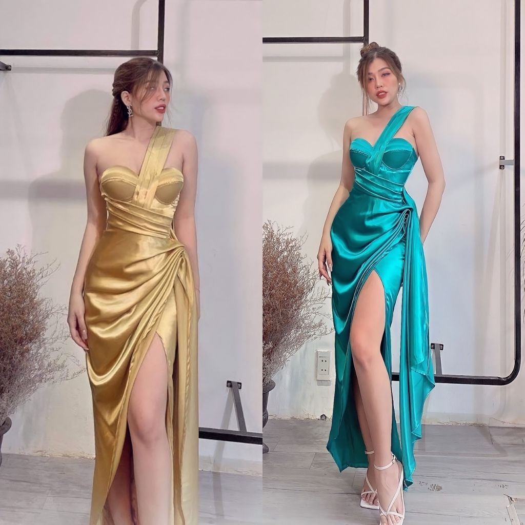 Đầm Dự Tiệc, Trâm Lady Store, Hàng Thiết Kế, Chất Liệu Lụa mát