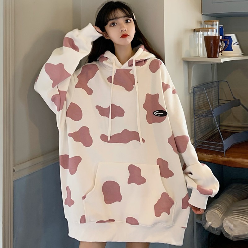 ÁO HOODIE BÒ SỮA FORM RỘNG