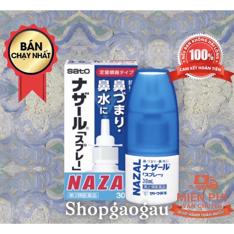 Xịt xoang mũi ngạt mũi Nazal Sato 30ml nội địa Nhật Bản