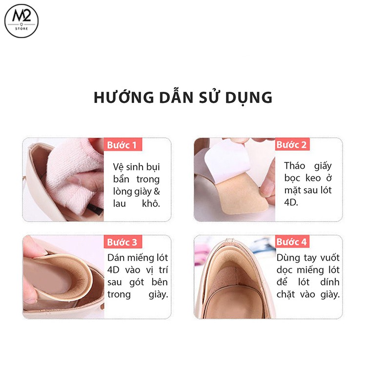 Miếng lót gót giày bảo vệ gót sau 4D cao cấp, chống thốn và trầy chân - XIMO (LGCGC12) .