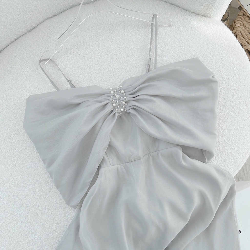 Đầm dự tiệc 2 dây trễ vai dáng xòe sang trọng Nanny Dress