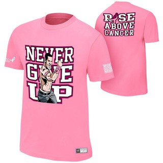 Áo phông WWE John Cena "Never Give Up" hồng