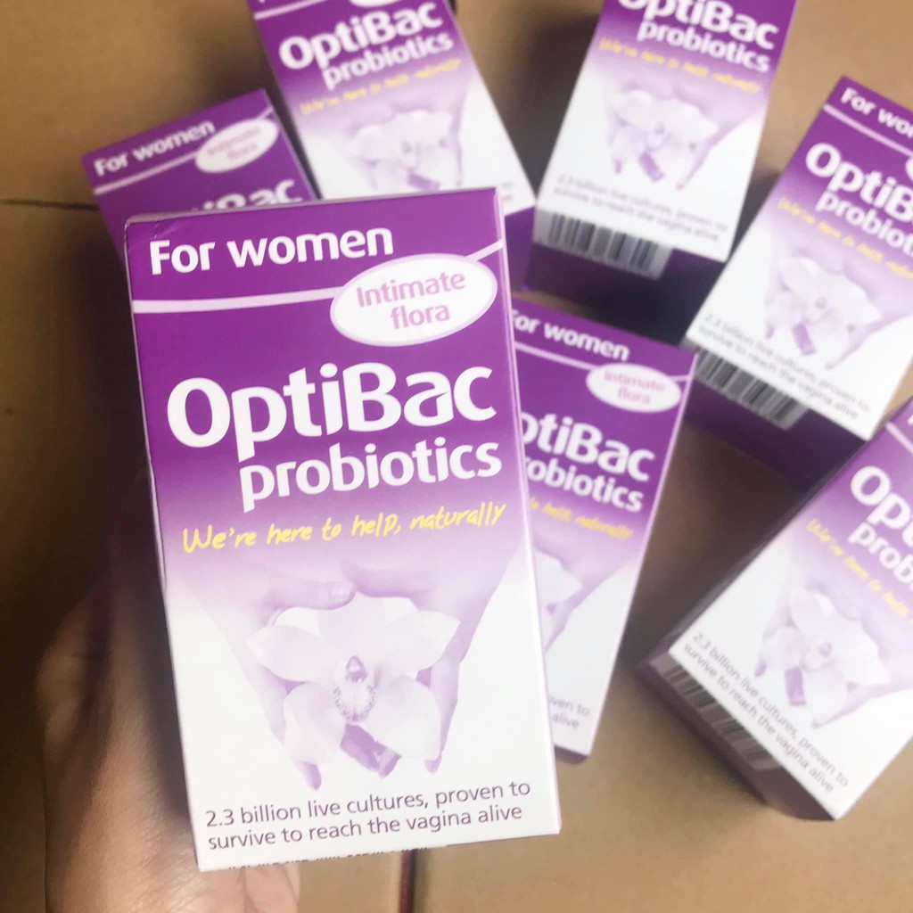 Men vi sinh (30v) phòng ngừa và điều trị viêm nhiễm vùng kín cho phụ nữ và mẹ bầu Optibac Probiotics For Women