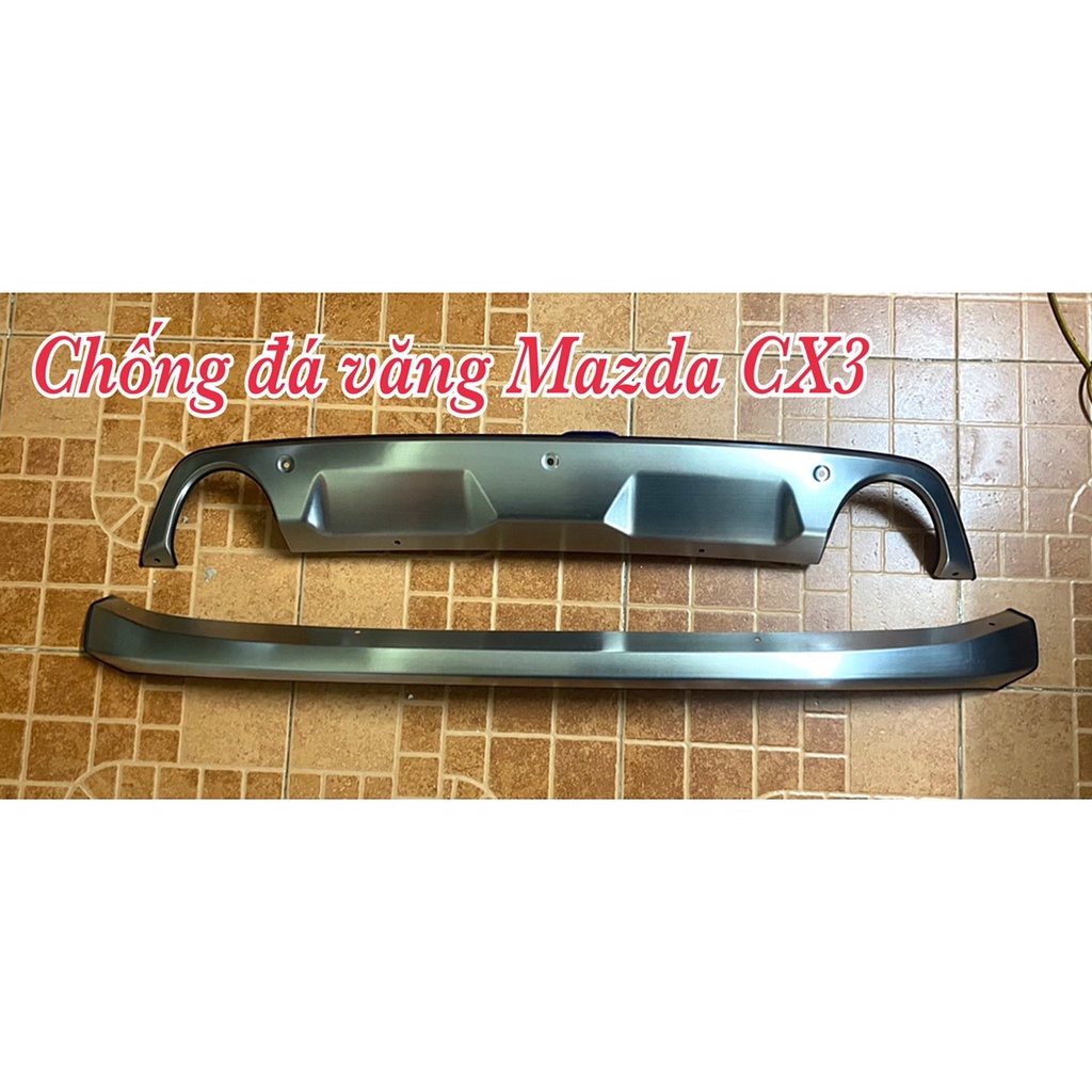 Ốp gầm trước sau CX3, ốp cản trước sau CX3, ốp chống đá văng CX3- hàng inox 304 xịn cam kết không gỉ