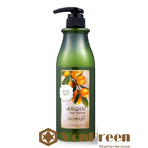 Cặp dầu gội/xả Welcos Confume Argan Oil tinh chất thảo dược Hàn Quốc 750g