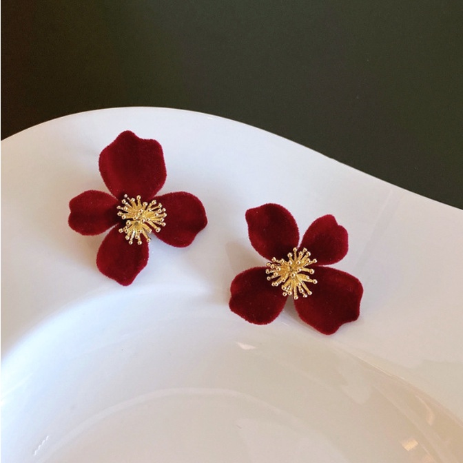 Bông Tai Mạ Bạc 925 Hình Bông Hoa Xinh Xắn Dành Cho Nữ