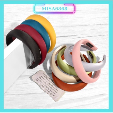 Băng đô cài tóc mấn lụa satin đày đủ màu phù hợp áo dài, đầm dạ hội