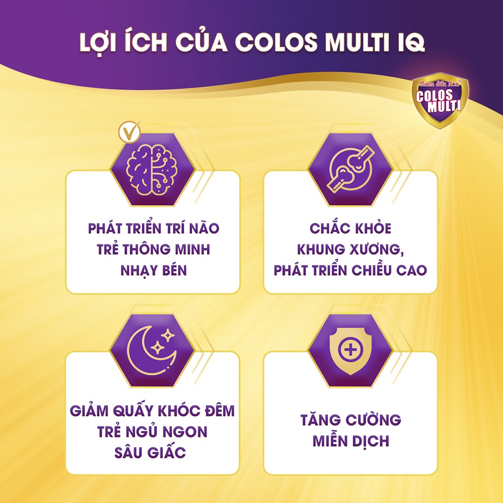 Sữa bột phát triển chiều cao và trí thông minh Mama Sữa Non Colos Multi Grow IQ hộp 22 gói x 16g -[HÀNG CHÍNH HÃNG]