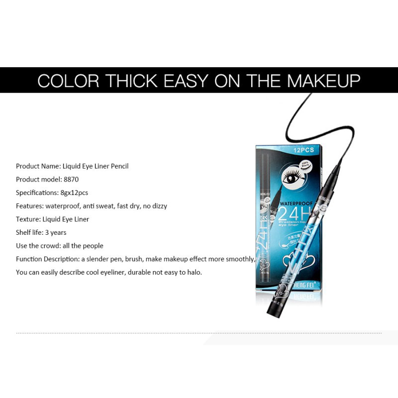 (Hàng Mới Về) Bút Kẻ Mắt Dạng Lỏng Pudaier Màu Đen Lâu Trôi Dễ Sử Dụng | BigBuy360 - bigbuy360.vn