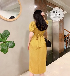 Váy Nút Bọc Cổ V