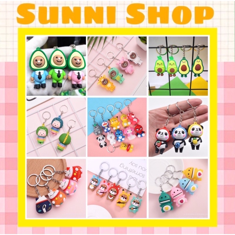 [Mã LIFEB04ALL giảm 10% tối đa 15K đơn 0Đ] Combo 10 Móc Khoá Cute Xinh Xắn Chọn Mẫu