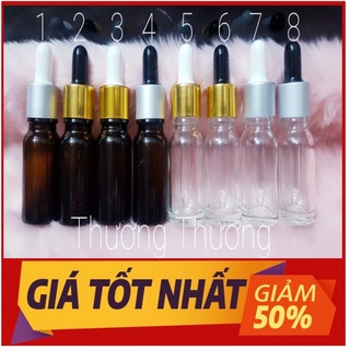 10 chai chiết DÀY 5ml, 10ml, 15ml mỹ phẩm, serum, tinh dầu thủy tinh