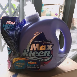 Chai Nước giặt mãkleen (2,4kg) hương nước hoa huyền diệu-tặng túi nước giặt xả 600g
