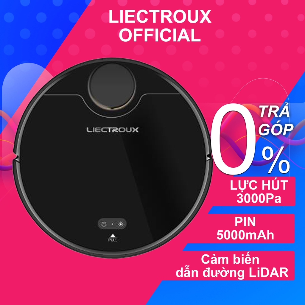 Robot hút bụi lau nhà ZK901 Liectroux 2022 lực hút 3000Pa, pin 5000mAh Rô bốt hút bụi mịn thông minh tự động sạc
