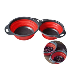 Combo 2 rổ xếp gọn hình tròn (1 lớn + 1 nhỏ)