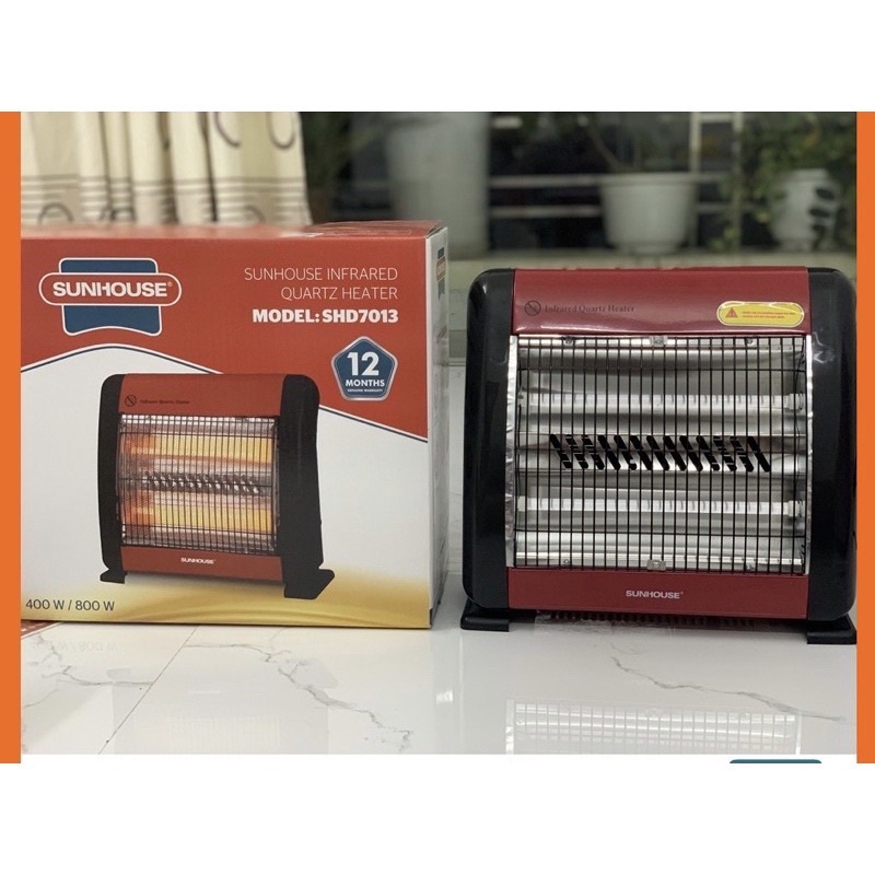 Đèn sưởi 2 bóng halogen Sunhouse SHD-7013,Máy sưởi 2 bóng SHD7013