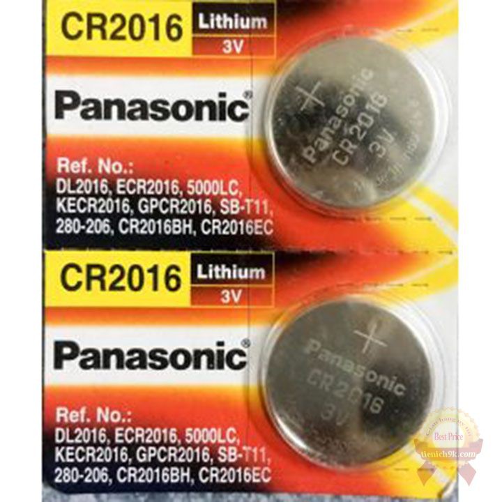 Pin chìa khóa xe hơi CR2016 chìa cửa cuốn Panasonic dung lượng cao